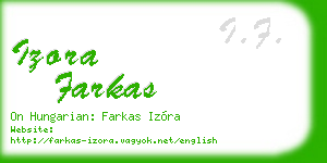 izora farkas business card